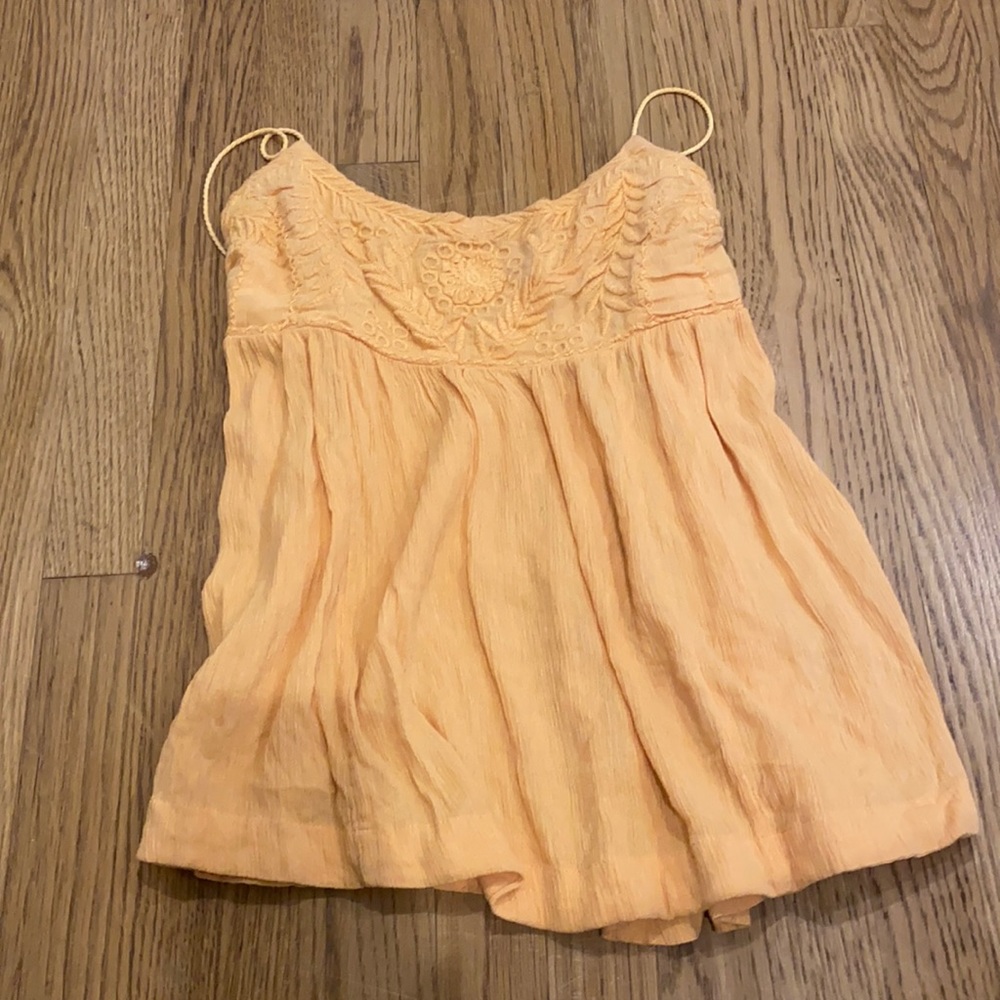 Orange free people open tie back